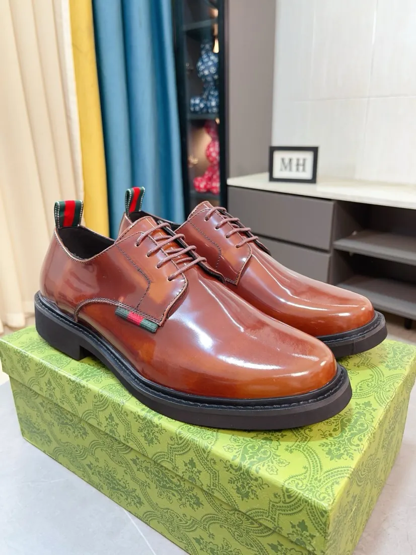 Men's men's shoes💰560🌹🌹Niuli [GUCCI] Formal men's leather shoes [strong][strong][strong] New model coming ~ original quality ☺The upper is imported from Italy with open edges, the leather is soft and delicate, and the wear-resistant and non-slip combination outsole is dignified and domineering, and the luxury charm is unobstructed! The natural and free nouveau riche leads the trend. Code number: 38-44